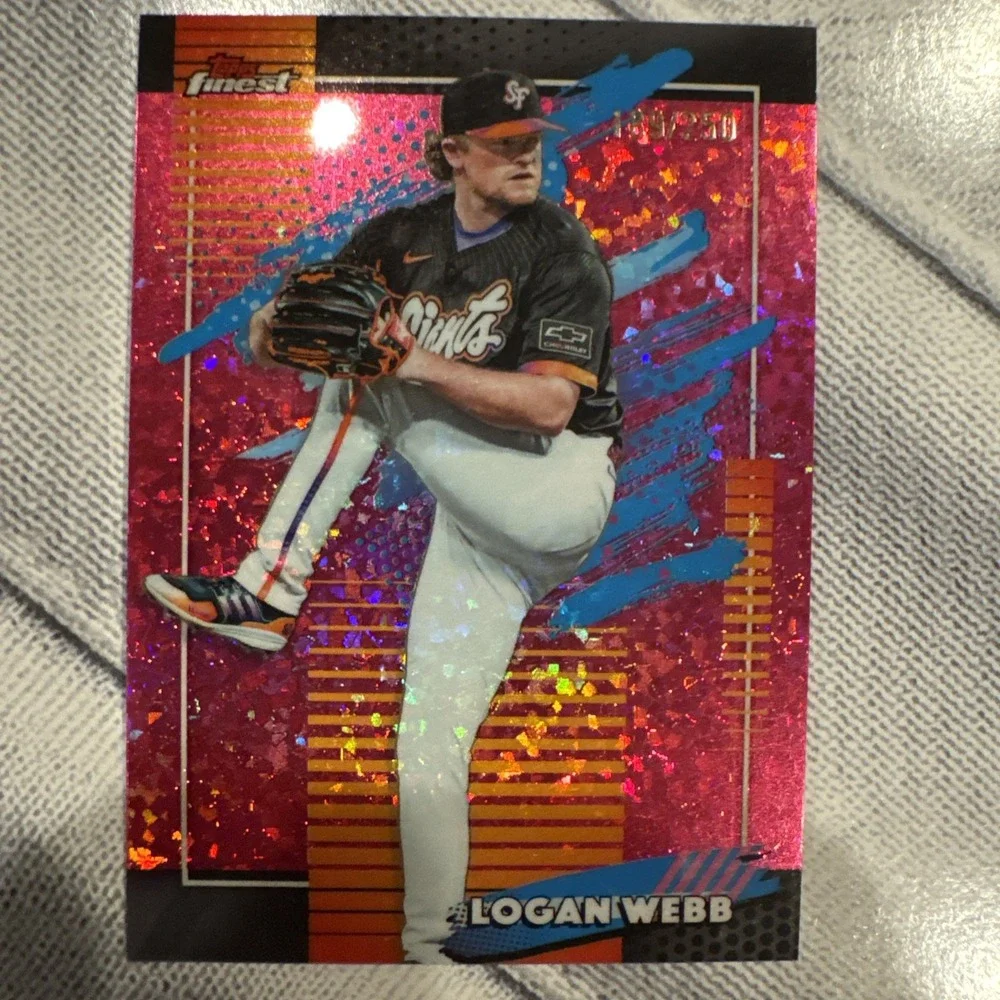 LOGAN WEBB 2026 Topps Finest MLB PINK REFRACTOR Uncommon CARD Serial /250